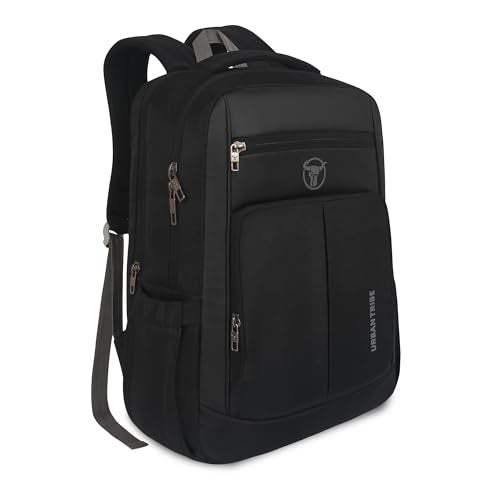 URBAN TRIBE Chrono Laptop Backpack 30L,Lightweight 450g, Fits 15.6 Inch Laptop, Water-Resistant College & Office Bag with Dedicated Laptop Compartment, Organizer Pockets & Key Holder -Black (Black) - Image 1