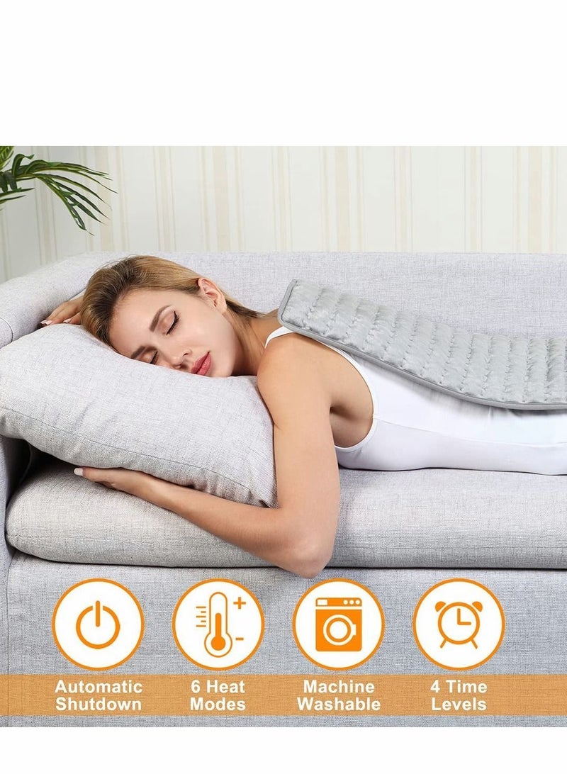 NIBEMINENT Heating Pad, Electric Heat Pad for Back Pain and Cramps Relief Fast with 6 Settings Auto Shut Off- Machine Washable 76 x 40cm - Image 3