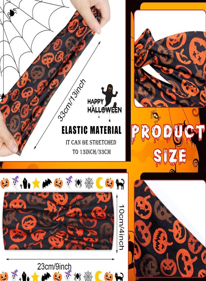 Hoteam 20 Pcs Halloween Headbands Bulk for Women Skeleton Headbands Elastic Non Slip Hair Accessories for Women Ghost Pumpkin Halloween Hairband - Image 2