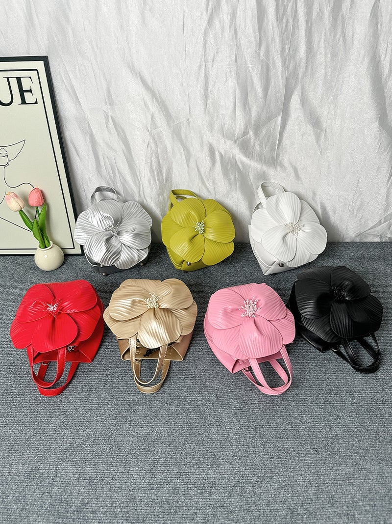 24 Early Spring New Women'S Bag French Petal Flower Tote Bag Creative Flower Handbag Shoulder Crossbody Chain Bag - Image 2