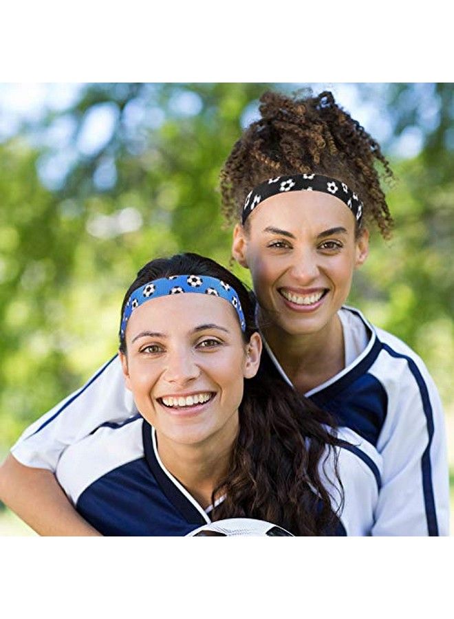 Satinior 8 Pack Soccer Hair Accessories Football Hairband Sport Elastic Headband For Girl - Image 4