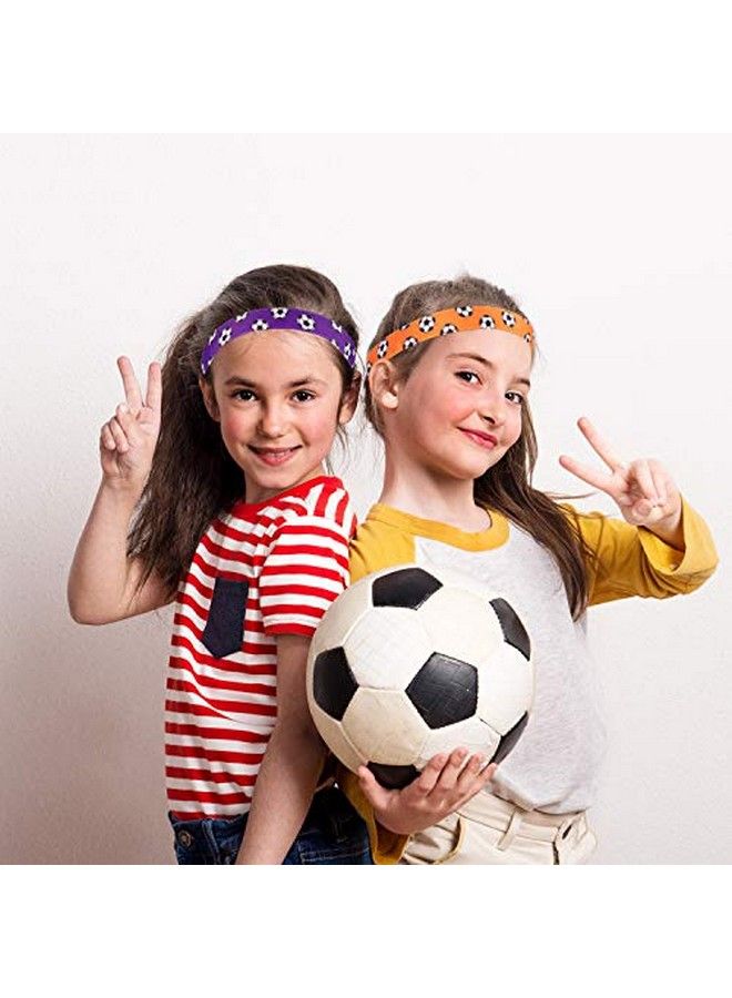 Satinior 8 Pack Soccer Hair Accessories Football Hairband Sport Elastic Headband For Girl - Image 5