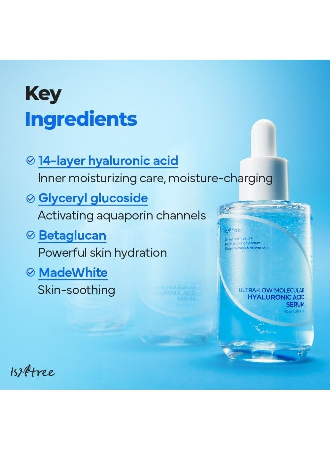 ISNTREE Hyaluronic Acid Moisturizing Serum – Ultra-Smooth, Deep Hydration & Fast Absorption for All Skin Types – 50ml - Image 5