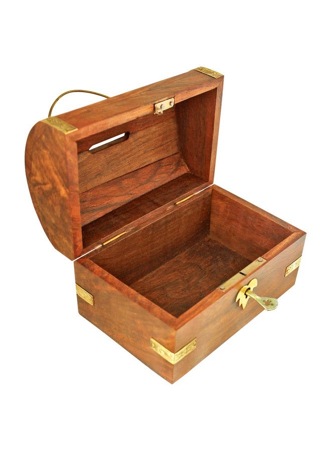 ITOS365 Wooden Money Bank Big Gullak Piggy Coin Box With Inner Lock Gifts Items, Modern - Image 3