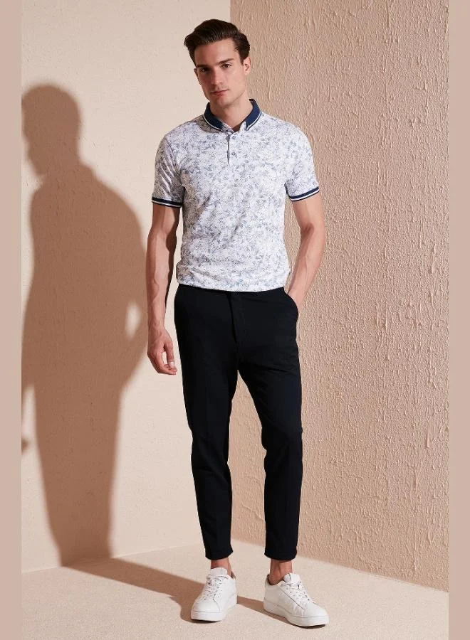 Buratti Buratti Cotton Slim Fit Button-Down Polo Collar T-Shirt Men's POLO COLLAR T-SHIRT 646B3300