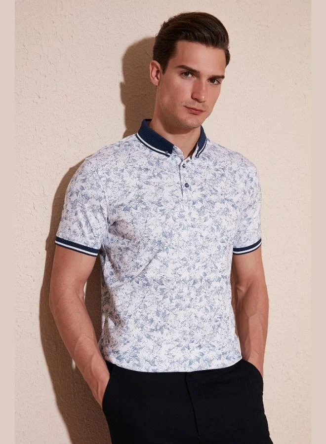 Buratti Buratti Cotton Slim Fit Button-Down Polo Collar T-Shirt Men's POLO COLLAR T-SHIRT 646B3300