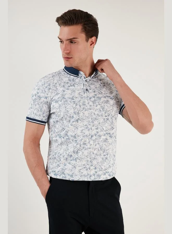 Buratti  Buratti Cotton Slim Fit Button-Down Polo Collar T-Shirt Men's POLO COLLAR T-SHIRT 646B3300 for Men | Best Price UAE