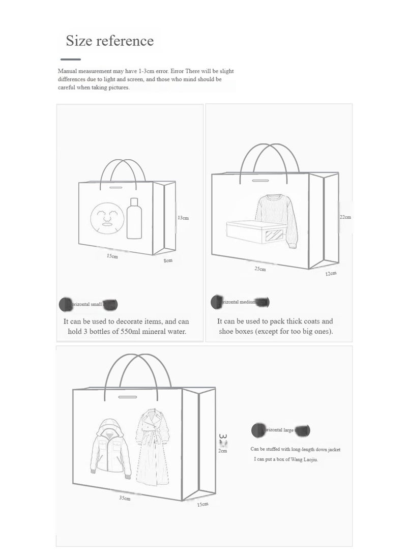 Color Gift Bag with Handle, Oil Painting Gift Paper Bags Medium Size Small Gift Bags Birthday Craft Paper Gift Bags for Presents,Birthdays, Mother's Day,Weddings, Party（25*12*22cm） - Image 2