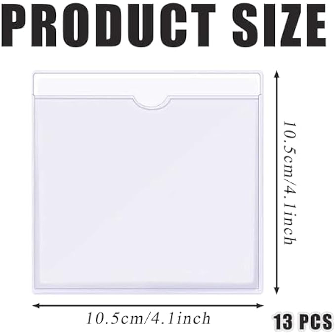 rayihni 13 Pcs Car Permit Holder, Permit Holder for Car Windscreen, Clear Self Adhesive Square Ticket Holders, Parking Permit Holder, Square Parking Permit Holders for Car, Van, Caravan Windscreen - Image 2