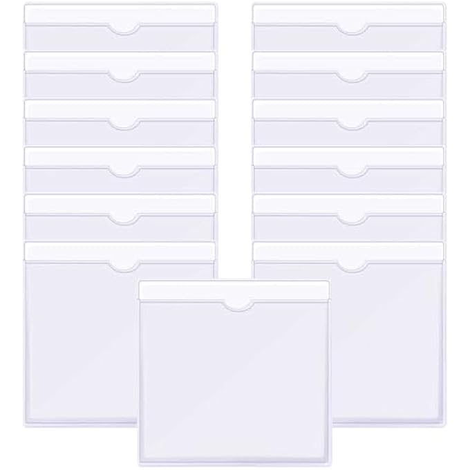 rayihni 13 Pcs Car Permit Holder, Permit Holder for Car Windscreen, Clear Self Adhesive Square Ticket Holders, Parking Permit Holder, Square Parking Permit Holders for Car, Van, Caravan Windscreen - Image 1