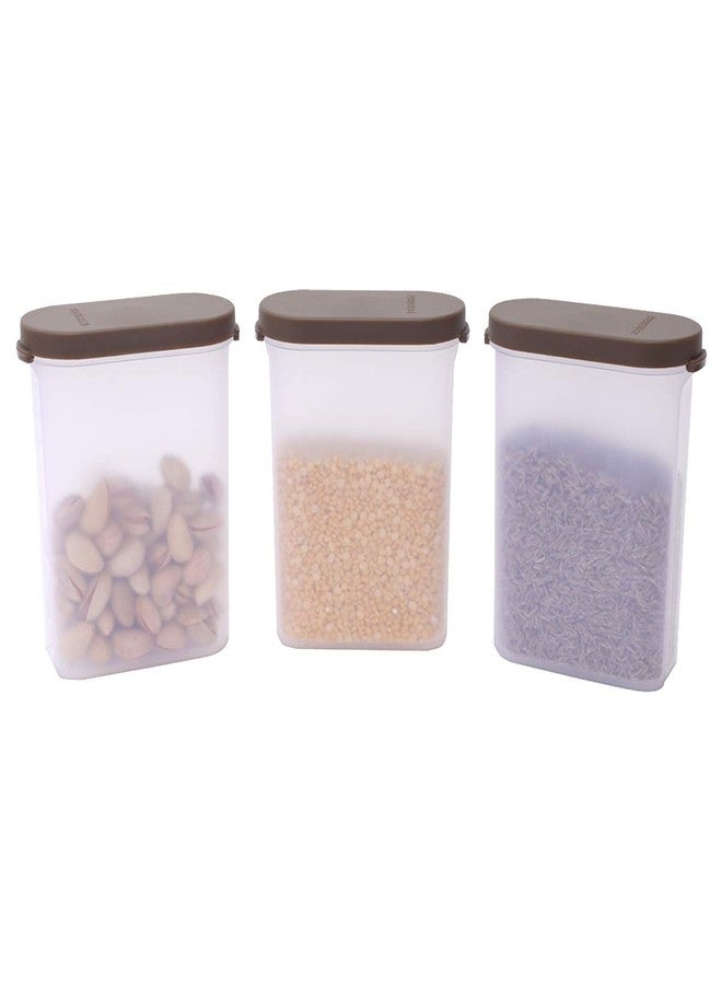Mahaware Modular Mini Oval Plastic Kitchen Container Set, 275ml, Set of 12, Brown - Image 3