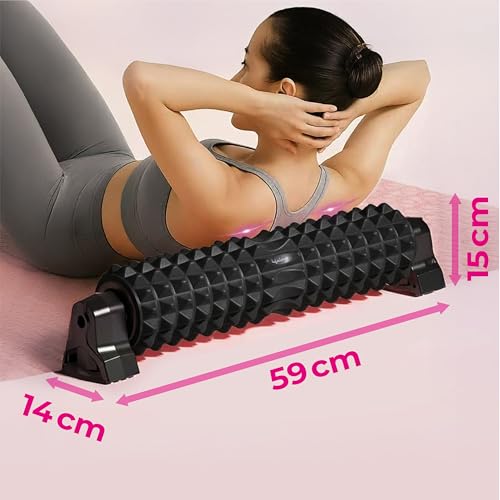 Lifelong Foam Roller for Exercise Gym | Deep Tissue Massage Roller for Back Pain, Neck & Knee Pain Relief | Yoga Roller for Muscle Recovery, Stretching & Workout | EVA Foam Muscle Massager Equipment – 45 cm - Image 2