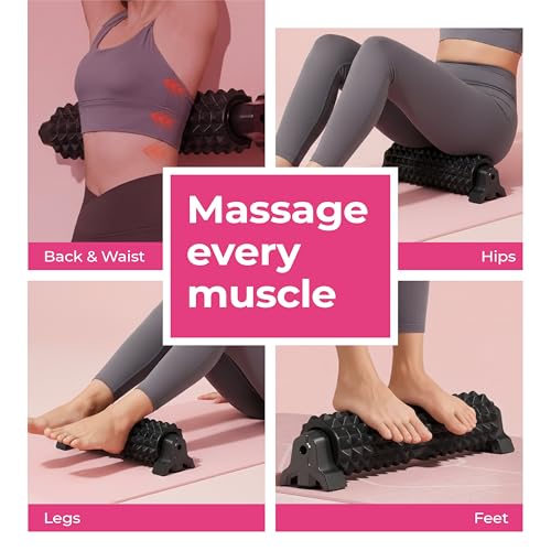 Lifelong Foam Roller for Exercise Gym | Deep Tissue Massage Roller for Back Pain, Neck & Knee Pain Relief | Yoga Roller for Muscle Recovery, Stretching & Workout | EVA Foam Muscle Massager Equipment – 45 cm - Image 4