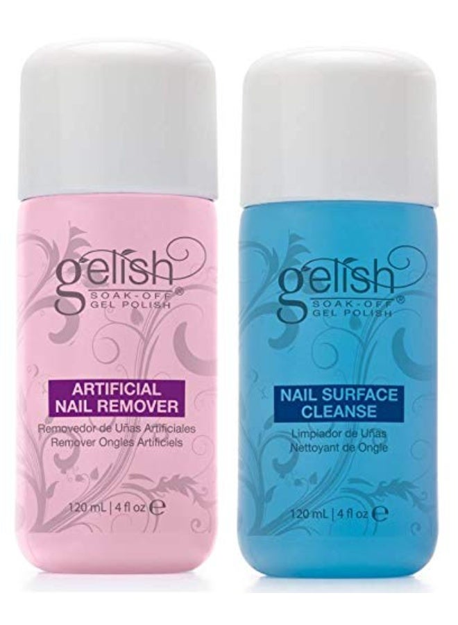 Gelish NEW Gelish Soak Off Gel Nail Polish Remover & Cleanser Bottles 120mL (4 fl oz) - Image 1