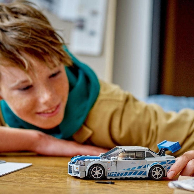 LEGO 76917 Speed Champions 2 Fast 2 Furious Nissan Skyline GT-R (R34) Race Car Toy Model Building Kit, Collectible with Racer Minifigure, 2023 Set for Kids - Image 3