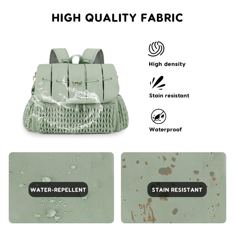 SONARIN Convertible Diaper Bag Backpack Waterproof Nappy Changing Bag Travel Mummy Bag with Changing Pad & Shoulder Strap(Green) - Image 5