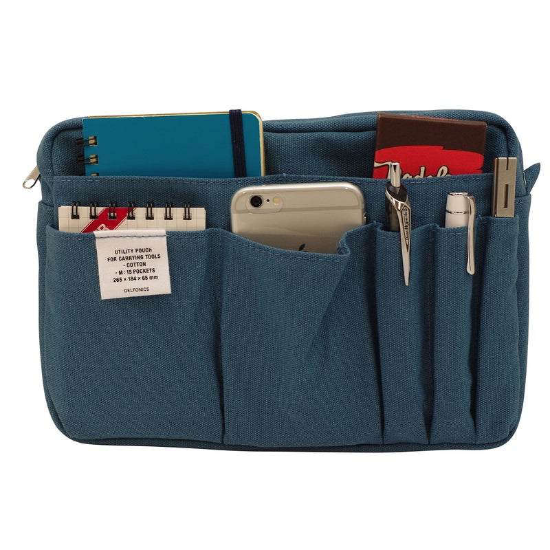 Delfonics] 500092 Inner Carrying Bag Size M Yellowe Cotton Pouch Case Bag In Bag  Yellow  10.5 In. X 7.25 In. X 2.56 In. / Medium  Compact - Image 5
