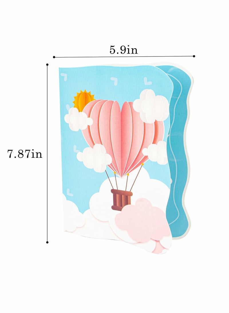Zikra 3D Hot Air Balloon Pop Up Card for Anniversary Wedding Day Valentines Engagement, Romantic Gift for Your Lover, Couple, Husband, Wife, Girlfriend, Boyfriend, Women, Men All Occasion - Image 5