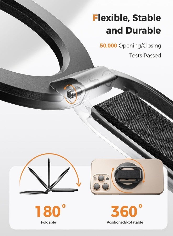 SUPERONE for MagSafe Phone Grip, Magnetic Phone Ring Holder, Magnetic Phone Grip with MagSafe Strap, Adjustable Finger Ring Grip Kickstand for iPhone 17 16 15 14 13 12 Series Mag Safe Accessories - Image 5