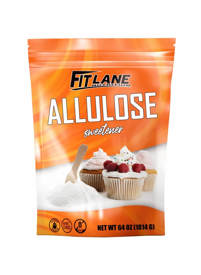 Fit Lane Nutrition Allulose Sweetener 4 LBS - Pure Low Calorie Zero Net Carb Natural Keto Powder With No Aftertaste - Perfect for Baking and Sweetening Your Favorite Foods - Fit Lane Nutrition Value Size Bag (64 oz) - Image 1