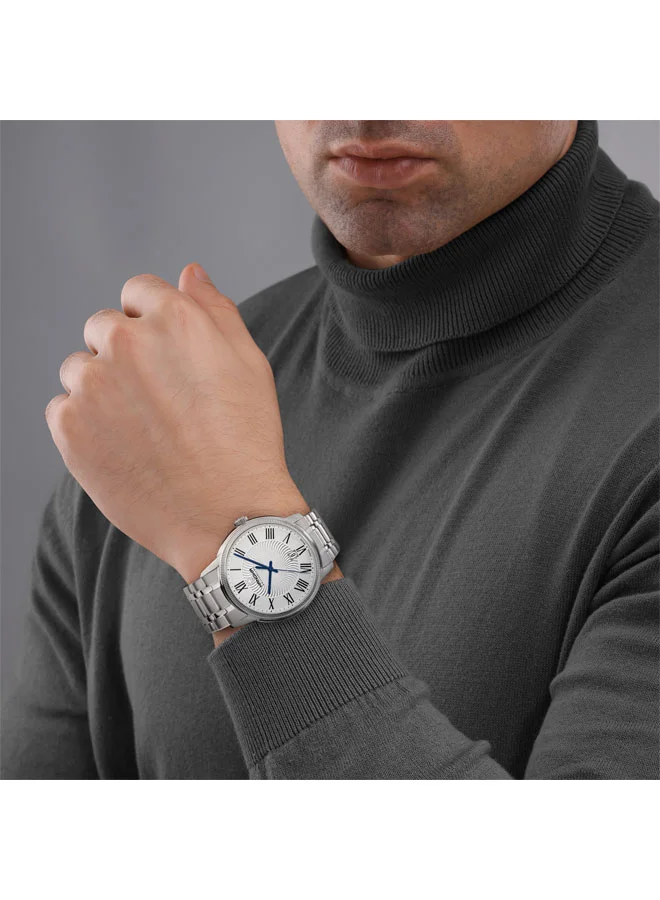 Hanowa  Salvan Silver White Dial Silver Stainless Steel Bracelet Analog Watch for Men 44mm for Men | Best Price UAE