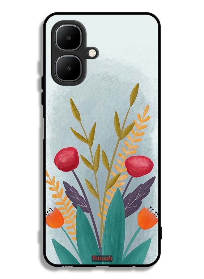 Tolwak Tecno Pop 10 Protective Case Cover Plants Drawing Art