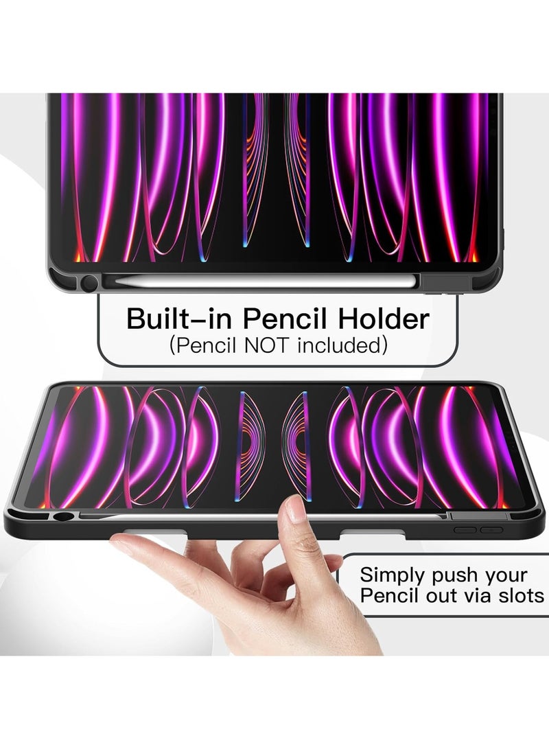 Jetech Case For Ipad Pro 11 Inch 2022 2021 2020 Model With Pencil Holder Support 2Nd Pencil Charging Slim Tablet Cover With Soft Tpu Back Auto Wake Sleep Black - Image 5
