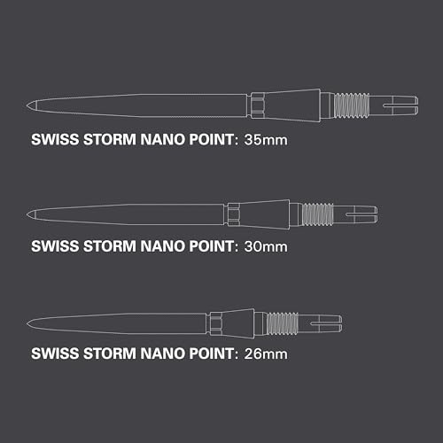 Target Darts Swiss Point Storm Nano Dart Points (3-Pack Tips) 35mm Gold SP – Change Dart Point, Professional Dart Accessories - Image 2