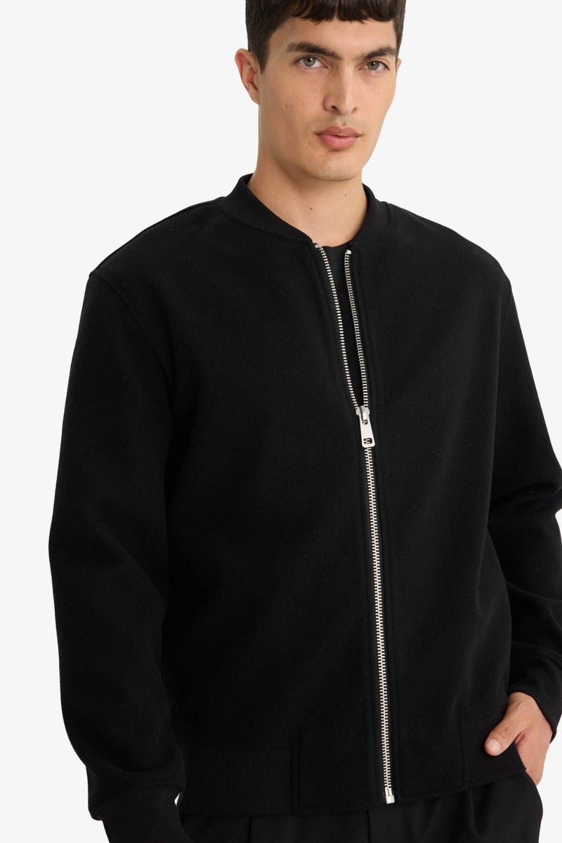 DeFacto Relax Fit College Collar Zippered Bomber Jacket - Image 4