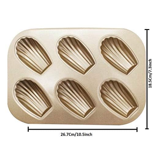 Xpandio Stainless Steel Cake Mould Muffin 6Cavity Madeleines Cake Baking Pans Tray Shell Shaped Mold Nonstick - Image 5