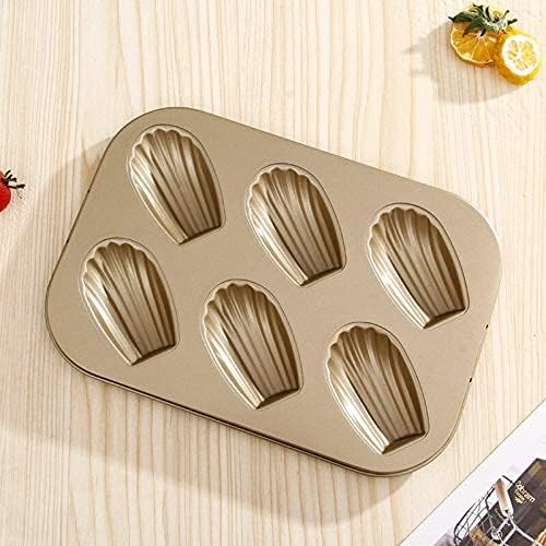 Xpandio Stainless Steel Cake Mould Muffin 6Cavity Madeleines Cake Baking Pans Tray Shell Shaped Mold Nonstick - Image 1