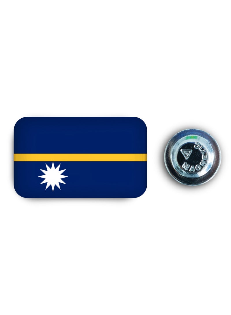 971MEDIA Nauru Flag Magnetic Badge - Image 1