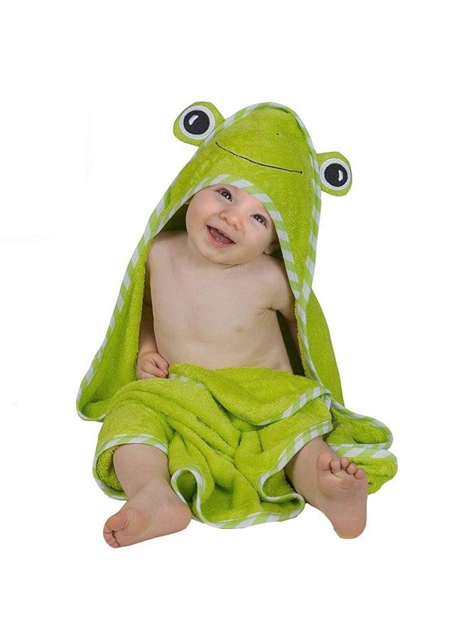 Aisawate Baby Hooded Towel - Soft Absorbent Bath Towel with Cute Frog Design for Toddler, Infant - 47 x 47 inch Large Baby Beach Towel Perfect Shower Gifts for Boys and Girls - Image 1