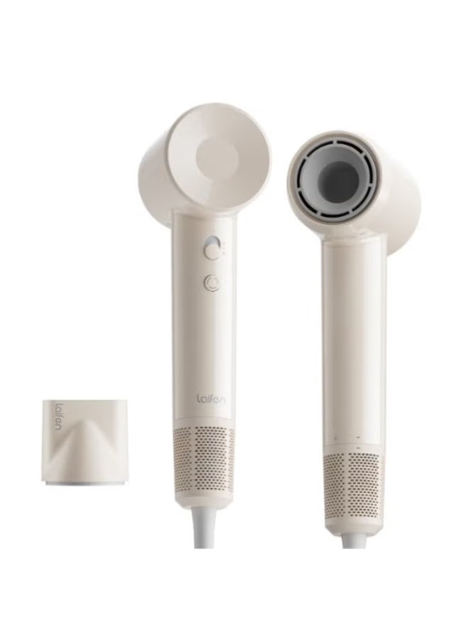 Laifen Hair Dryer Se Lite,150 Million Negative Ionic Blow Dryer With 100,000 Rpm Brushless Motor,1400 Watt Powerful Fast Drying High-Speed Low Noise Hairdryer,Lightweight And Compact Design,White