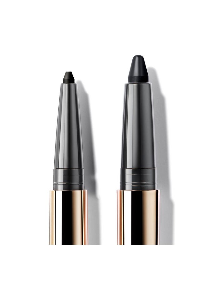 ICONIC LONDON ICONIC LONDON Smokey Eye Duo Eyeliner | Creamy, Easy to Blend 2-in-1 Eyeliner Crayon, Water Resistant, Cruelty Free, Vegan Makeup (Midnight Black) 0.027 oz  - Image 2