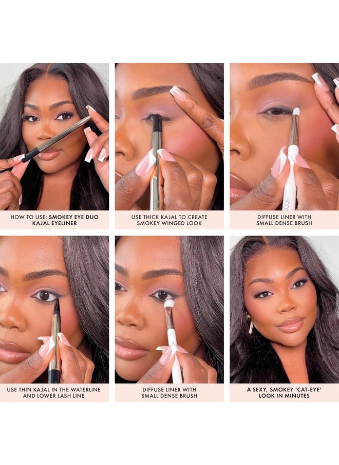 ICONIC LONDON ICONIC LONDON Smokey Eye Duo Eyeliner | Creamy, Easy to Blend 2-in-1 Eyeliner Crayon, Water Resistant, Cruelty Free, Vegan Makeup (Midnight Black) 0.027 oz  - Image 4
