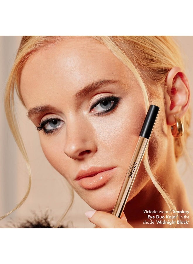 ICONIC LONDON ICONIC LONDON Smokey Eye Duo Eyeliner | Creamy, Easy to Blend 2-in-1 Eyeliner Crayon, Water Resistant, Cruelty Free, Vegan Makeup (Midnight Black) 0.027 oz  - Image 5