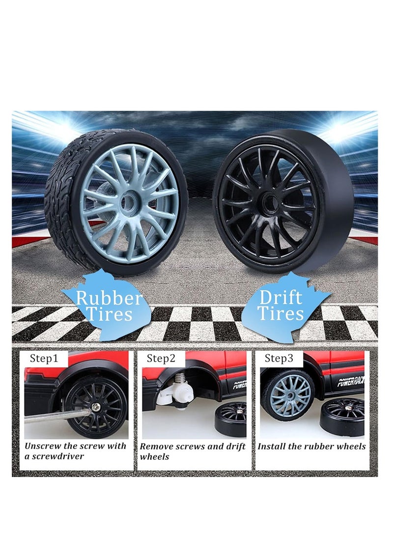 KASTWAVE Remote Control Car RC Drift Car 4WD High Speed RC Cars Vehicle with LED Lights Batteries and Drifting Tires Racing Sport Toy Cars for Adults Boys Girls Kids Gift - Image 5