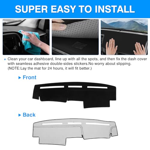 Autorder Dashboard Cover Mat for 1986-1993 Nissan Pathfinder D21 Accessories Dash Cover Upgrade Velvet Dash Mat Sunshade Glare UV Rays Protector - Image 5