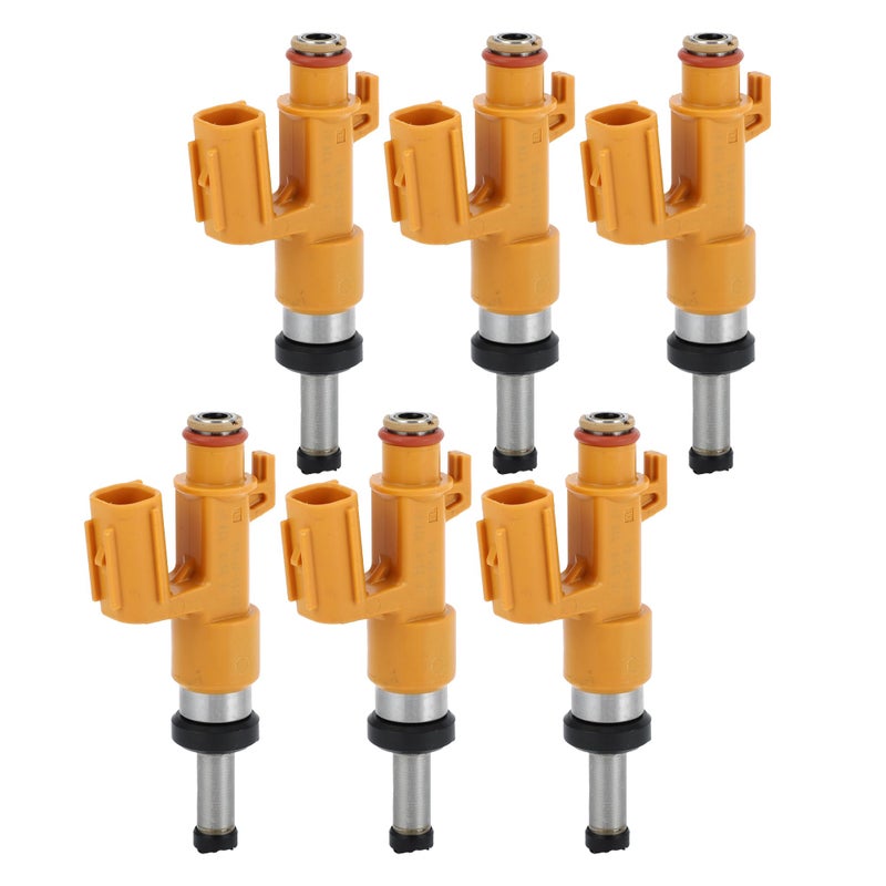 INFINAUTO Fuel Injector Engine Fuel Injection Nozzle No2320909330 for Lexus ES350 BASE 20192023 for Toyota Avalon Touring XLE 20192022 35L Yellow 6 Pcs - Image 2