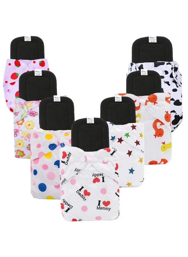 BabyMoon Washable & Reusable Cloth Diaper Pocket With Grey Insert Pack Of 12  - Image 1