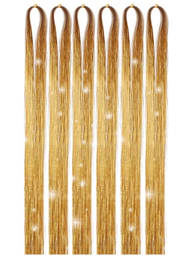 5 Pieces / 60cm Shiny Gold Hair Set, Heat Resistant Glitter Fairy Hair Accessory Set, Suitable for Women (Gold) - Image 5
