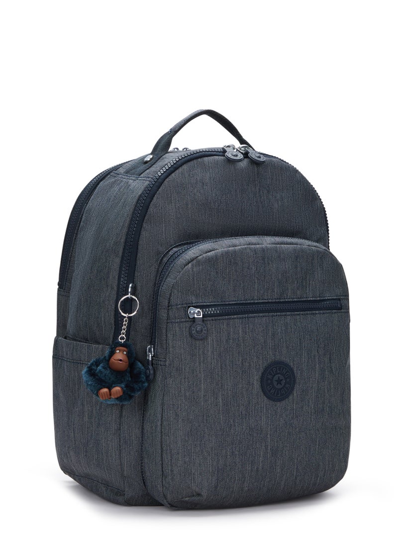 kipling - Seoul College School Large Backpack with Separate Laptop Compartment Marine Navy - Image 1