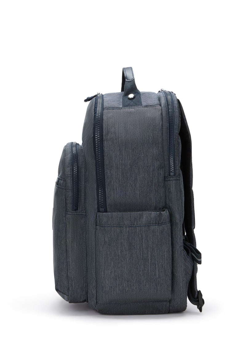 kipling - Seoul College School Large Backpack with Separate Laptop Compartment Marine Navy - Image 1