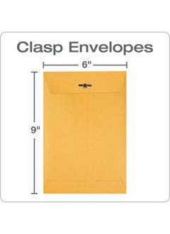 Quality Park 6 X 9 Clasp Envelopes Clasp And Gummed Closures For Storing Or Mailing 28 Lb Kraft Paper Bulk Dispenser Box 500/Carton (Qua37555)  - Image 2