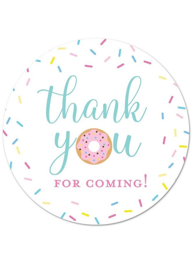 InvitationHouse - 40 Cnt Donut Birthday Party Thank You Favor Stickers - Image 1