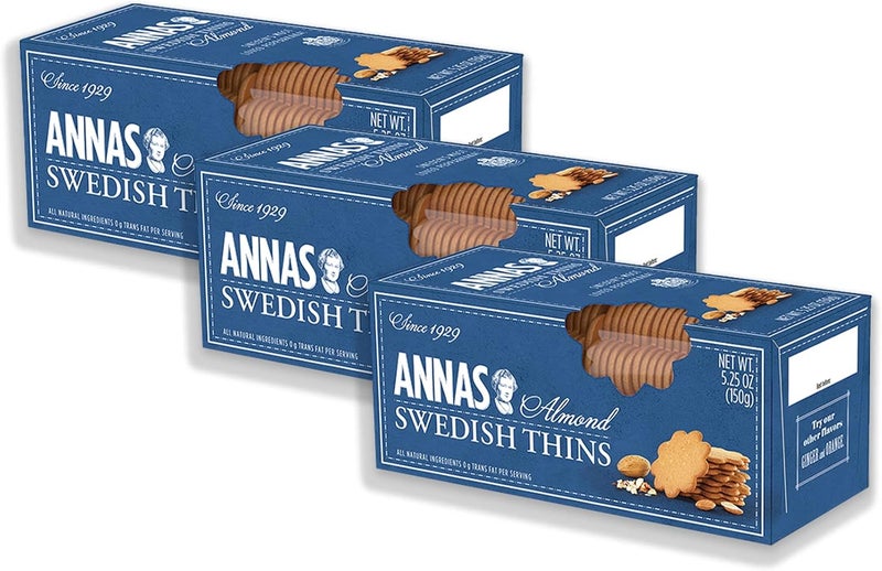 Anna's Swedish Thins Almond - Pack of 3 - Image 1