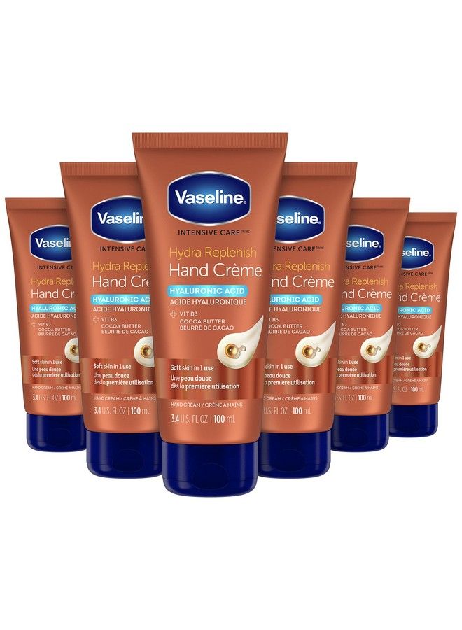 Vaseline Intensive Care Hand Crème Moisturizer For Dry Hands Hydra Replenish Made With Hyaluronic Acid Vitamin B3 And Cocoa Butter 3.4 Fl Oz (Pack Of 6) - Image 2