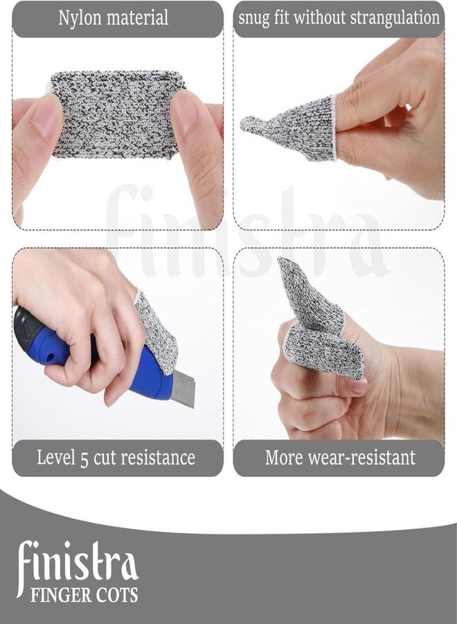 finistra® 10 pcs Finger Protector for Cutting Vegetables Cut Resistant Finger Cots Finger Sleeve Protectors Reusable Finger Guards Finger Covers Protection Cots for Kitchen,Work, Sculpture, Anti-Slip - Image 4