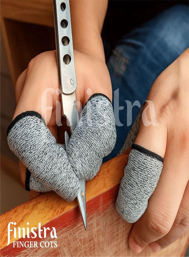 finistra® 10 pcs Finger Protector for Cutting Vegetables Cut Resistant Finger Cots Finger Sleeve Protectors Reusable Finger Guards Finger Covers Protection Cots for Kitchen,Work, Sculpture, Anti-Slip - Image 2